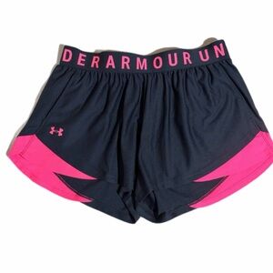 Under Armour Loose Heatgear Women's Athletic Shorts in Black and Pink Size 1X